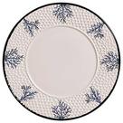 Sousplat em Cerâmica Coral Netuno Azul/Branco 34cm Scalla