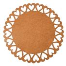 Sousplat em MDF Cru Arabesco 35cm - MDF 3mm - Kit C/ 12 Unid.