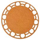 Sousplat em MDF Cru Arabesco 35cm - MDF 3mm - Kit C/ 12 Unid.