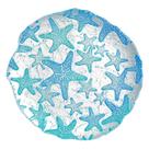 Sousplat em Vidro Star Perola com 2 Tons de Azul 32cm
