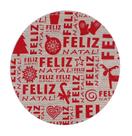 Sousplat Feliz Natal Redondo PT 33 x 33 x 1cm Decoração