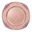 Sousplat galles barroco rose gold antique