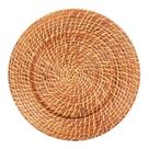 Sousplat Jogo Americano Redondo Mundiart Rattan Bambu Marrom Claro ou Escuro