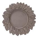 Sousplat leaf taupe antique 33 cm
