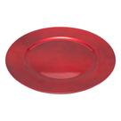 Sousplat Lyor Opala Vermelho de Plástico 33cm