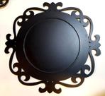 Sousplat MDF Preto com Arabescos 34 cm