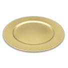Sousplat Plástico Dourado Brilhante 33cm