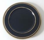 Sousplat Preto com Dourado 33 cm