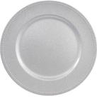 Sousplat Redondo Borda Decorada Prata Magizi 33 cm