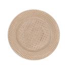 Sousplat Redondo De Plástico Com Textura De Rattan Bege 33cm Wolff