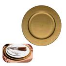 Sousplat Redondo Dourado Polipropileno 33cm Jogo Americano Mesa Posta Luxo Sousplat Redondo Dourado Polipropileno 33cm Jogo Americano Mesa Posta Luxo
