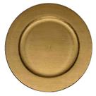 Sousplat Redondo Dourado Polipropileno 33Cm Rafimex