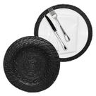 Sousplat Redondo Jogo Americano Rattan Bambu Natural Resistente 32x32cm Cores Variadas
