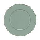Sousplat Redondo para Mesa de Chá Café Sobremesa Patinado Plástico Moon Verde 25cm Lyor