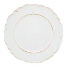 Sousplat Redondo Patinado Plástico Moon Branco Lyor 33cm