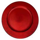Sousplat Redondo Vermelho Polipropileno 33Cm Rafimex