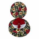 Sousplat Suplat 6 Capas + 6 Bases MDF + 6 Guardanapos + 6 Argolas Estampada