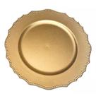 Sousplat Trançado Dourado Redondo 33cm