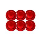 Sousplat Vermelho Redondo 33cm Mesa Posta Kit 6 Rafimex