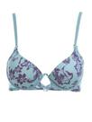 Soutien Azul Piscina Estampado com detalhes Cetim