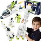 Space Rocket Ship Toys AuntyFey para crianças com 2 astronautas 3-7