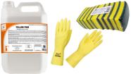 Spartan Yellow Pine Detergente 5L + 10 Esponjas + 1 Par Luva G