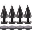 Speaker Spikes Flushbay, pacote com 4, isolamento ajustável, M6, preto