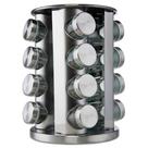 Spice Rack FineDine em aço inoxidável 16 potes de 30 cm