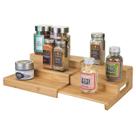 Spice Rack Organizer mDesign Bamboo ajustável e expansível