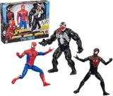 Spider-Man Titan Series Pack Deluxe C/ 3 Bonecos Articulados 30 Cm Miles Morales, Venom e Homem Aranha - Hasbro Spider-Man Titan Series Pack Deluxe C/ 3 Bonecos Articulados 30 Cm Miles Morales, Venom e Homem Aranha - Hasbro
