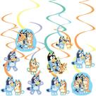Spiral Decorations Amscan Stunning Bluey, pacote com 12