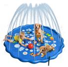 Splash Pad Dimili 170 cm inflável para crianças e cães com aspersor Splash Pad Dimili 170 cm inflável para crianças e cães com aspersor