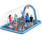 Splash Pad Octplay 102x87" com cesta de basquete para crianças e cães Splash Pad Octplay 102x87" com cesta de basquete para crianças e cães