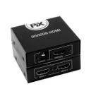 Splitter HDMI 1.3 1 Entrada X 2 Saidas Preto PIX