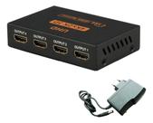Splitter hdmi amplificador divisor vídeo 4 portas stb dvd hd