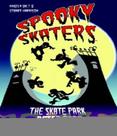 Spooky skaters skate park after dark