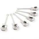 Spoon AUEAR Guitar Stainless Steel Coffee, pacote com 6 unidades,
