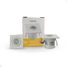 Spot 1W 3000K Quadrado Bivolt Embutir PC Branco