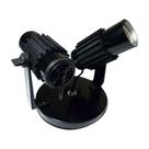 Spot 2 Lampadas Preto Com Aletas Pretas Bivolt Cristallux