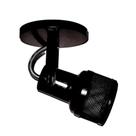 Spot B1 Simples Telinha Para 1x E27 Led Bulbo Preto- Bivolt