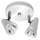 Spot Base Lince Aco Regulavel Base Gu-10 2 Lamp. Max. 50w Branco Spot Base Lince Aco Regulavel Base Gu-10 2 Lamp. Max. 50w Branco