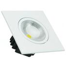 Spot Cob Led Quadrado Embutir 5w Branco Frio 6500K Bivolt