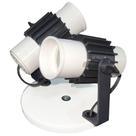 Spot Com Aletas Branco para 2 Lâmpadas LED Foco Direcional
