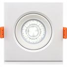 Spot Com Lampada Dicroica Led Elgin 5W. Quadrado Ip20 Mr16 Movel Branco Bivolt 400Lm 3000K. Spot Com Lampada Dicroica Led Elgin 5W. Quadrado Ip20 Mr16 Movel Branco Bivolt 400Lm 3000K.