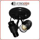 Spot D Sobrepor Basic Suporte Para 2 Lâmpadas Preto Base E27