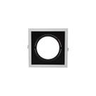 Spot de Embutir Conecta AR111 Quadrado Recuado Branco e Preto 17cm Evoled