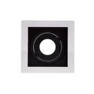 Spot de Embutir Conecta MR11 Quadrado Recuado Branco e Preto 10cm Evoled Spot de Embutir Conecta MR11 Quadrado Recuado Branco e Preto 10cm Evoled