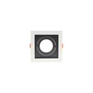 Spot de Embutir Conecta Par 30 Quadrado Recuado Branco e Preto 17cm Evoled