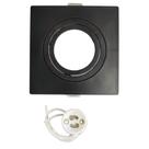 Spot de Embutir Embutido de Teto MR16 Quadrado Plano Preto