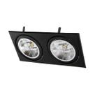 Spot de Embutir Light Duplo Preto p/ 2 LEDs AR111 GU10 Falge ST2999